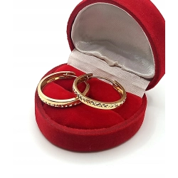 Złote kolczyki koła kółka Pr.585 W:2,38gr Śred: 2cm