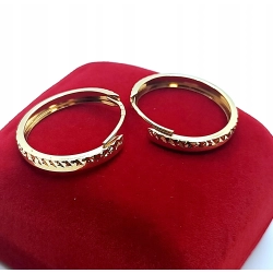 Złote kolczyki koła kółka Pr.585 W:2,38gr Śred: 2cm