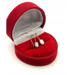 Złote kolczyki z opalami Pr.585 W:0,74gr Dł:1,5cm Angielskie zapięcie