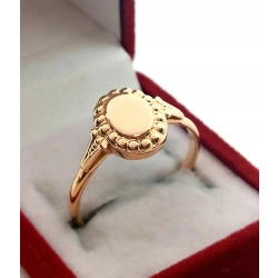 Złoty pierścionek sygnet Pr.583 W:3,15gr Roz.27