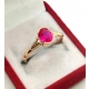 Złoty pierścionek z różowym kamieniem Pr.583 W:2,72gr Roz.23