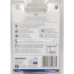 Kłódka jarzmowa na klucz Gerda HSS 531 Z