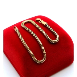 Złota bransoletka Żmijka Pr.585 W:3,55gr Dł:18,5cm