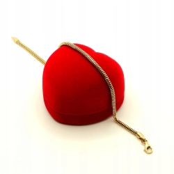 Złota bransoletka Żmijka Pr.585 W:3,55gr Dł:18,5cm