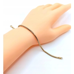 Złota bransoletka Żmijka Pr.585 W:3,55gr Dł:18,5cm