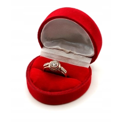 Złoty pierścionek z Diamentami 0,49ct + 0,35ct Pr.585 W:3,60gr R.11