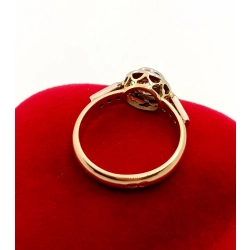 Złoty pierścionek z Diamentami 0,49ct + 0,35ct Pr.585 W:3,60gr R.11