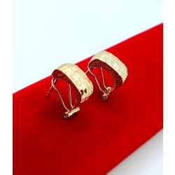 Złote kolczyki mieniące się Pr.585 W:3,09gr sztyft z klipsem