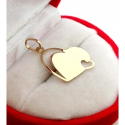 Złota zawieszka serce Pr.585 W:0,69gr