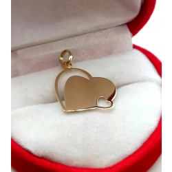 Złota zawieszka serce Pr.585 W:0,69gr