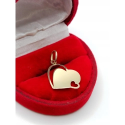 Złota zawieszka serce Pr.585 W:0,69gr