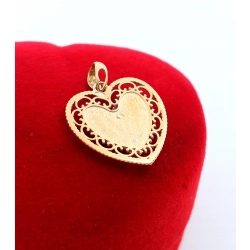 Złota zawieszka medalik Serce z Maryją Pr.585 W:1,16gr
