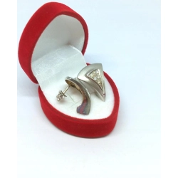 Złote kolczyki z Diamentami 0,15ct pr.750 W:7,42gr sztyft