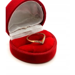 Złoty pierścionek z Diamentami 0,07ct Pr.750 W:1,48gr Roz.12