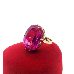Złoty pierścionek Warmet nr kat.B586 rożowy owal Pr.585 W:8,27gr R.14