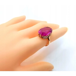 Złoty pierścionek Warmet nr kat.B586 rożowy owal Pr.585 W:8,27gr R.14