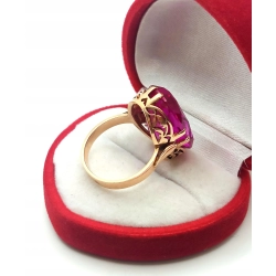 Złoty pierścionek Warmet nr kat.B586 rożowy owal Pr.585 W:8,27gr R.14