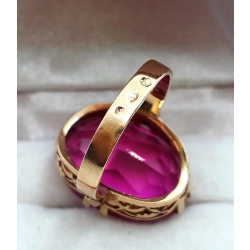 Złoty pierścionek Warmet nr kat.B586 rożowy owal Pr.585 W:8,27gr R.14