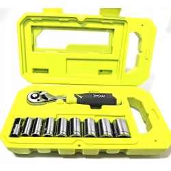 Zestaw z kluczem grzechotkowym 10 elementów 1/4" Ryobi