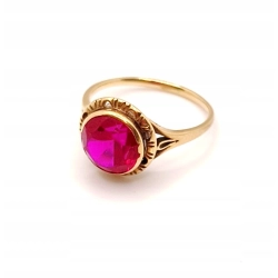 Złoty pierścionek z Rubinem PR.585 W:3,60gr R.17 InterSKLEP