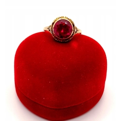 Złoty pierścionek z Rubinem PR.585 W:3,60gr R.17 InterSKLEP