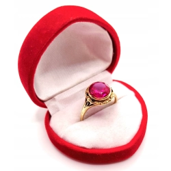 Złoty pierścionek z Rubinem PR.585 W:3,60gr R.17 InterSKLEP