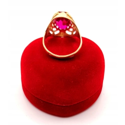 Złoty pierścionek z Rubinem PR.583 W:5,47gr R.21 InterSKLEP