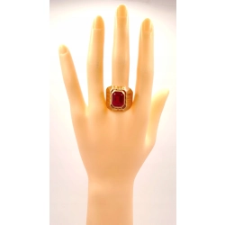 Złoty Sygnet męski z rubinem PR.583 W:9,60gr R.28 InterSKLEP