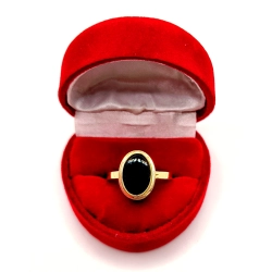 Złoty pierścionek z Onyksem PR.585 W:2,43gr R.20 InterSKLEP