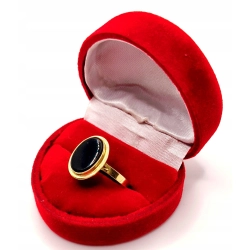 Złoty pierścionek z Onyksem PR.585 W:2,43gr R.20 InterSKLEP