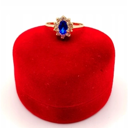 Złoty pierścionek z Szafirem PR.585 W:1,76gr R.13 InterSKLEP