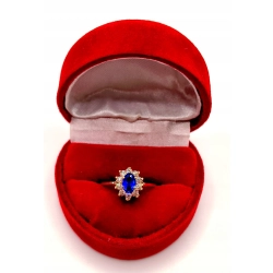 Złoty pierścionek z Szafirem PR.585 W:1,76gr R.13 InterSKLEP