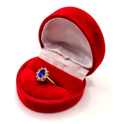 Złoty pierścionek z Szafirem PR.585 W:1,76gr R.13 InterSKLEP