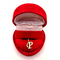 Złota zawieszka Litera P z cyrkonią PR.585 W:0,31gr InterSKLEP