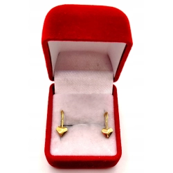 Złote kolczyki Serca NOWE PR.585 W:0,45gr InterSKLEP