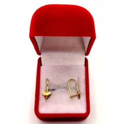 Złote kolczyki Serca NOWE PR.585 W:0,45gr InterSKLEP