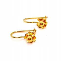 Złote kolczyki Kwiatki NOWE PR.585 W:1,01gr InterSKLEP