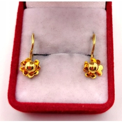 Złote kolczyki Kwiatki NOWE PR.585 W:1,01gr InterSKLEP