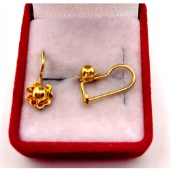 Złote kolczyki Kwiatki NOWE PR.585 W:1,01gr InterSKLEP