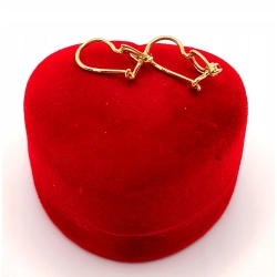 Złote kolczyki z różowym kamieniem NOWE PR.585 W:1,11gr InterSKLEP