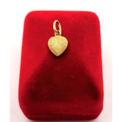 Złota zawieszka satynowe Serce PR.585 W:0,49gr InterSKLEP