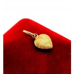 Złota zawieszka satynowe Serce PR.585 W:0,49gr InterSKLEP