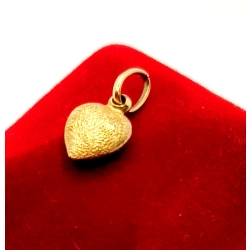 Złota zawieszka satynowe Serce PR.585 W:0,49gr InterSKLEP