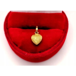 Złota zawieszka satynowe Serce PR.585 W:0,49gr InterSKLEP