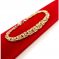 Złota bransoletka splot królewski Pr.585 W:7,90gr Dł:19,5cm Jubitom
