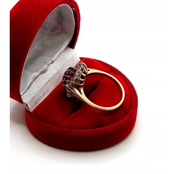 Złoty pierścionek z kolorową markizą Pr.583 W:5,20gr R.17