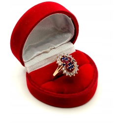 Złoty pierścionek z kolorową markizą Pr.583 W:5,20gr R.17