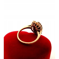 Złoty pierścionek z kolorową markizą Pr.583 W:5,20gr R.17