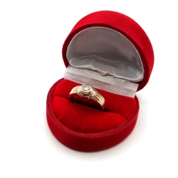 Złoty pierścionek z Cyrkonią Pr.585 W:4,17gr R.13 Szer:7mm