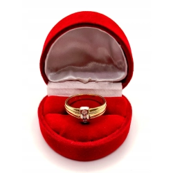 Złoty pierścionek z Cyrkoniami PR.585 W:3,93gr R.16 InterSKLEP